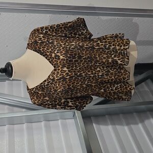 Express leopard‎ print blouse size Medium